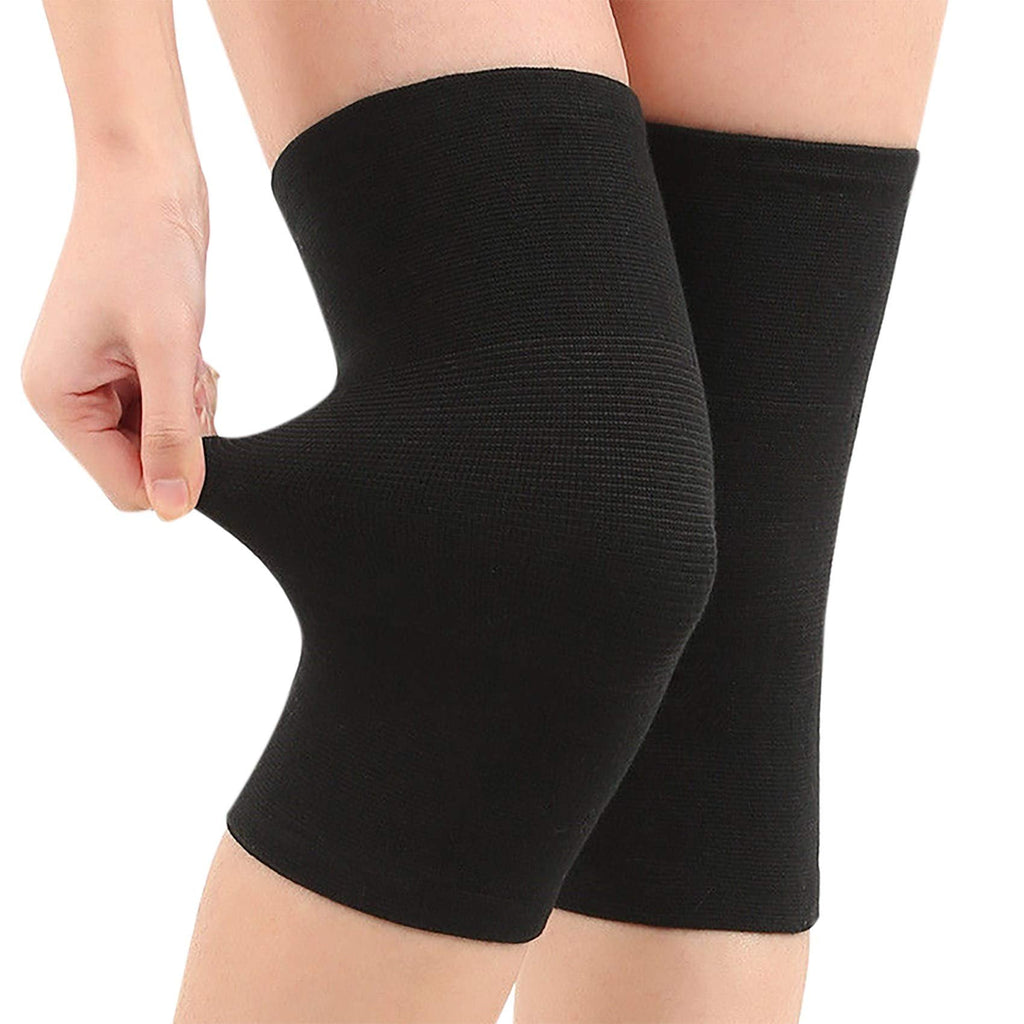 [Australia] - (One Pair) Bamboo Fabric Knee Sleeves for Knee Support, Circulation Improvement & Pain Relief,Sport Compression for Running, Pain Management, Arthritis Pain Women & Men (Black, Medium) black Medium (1 Pair) 
