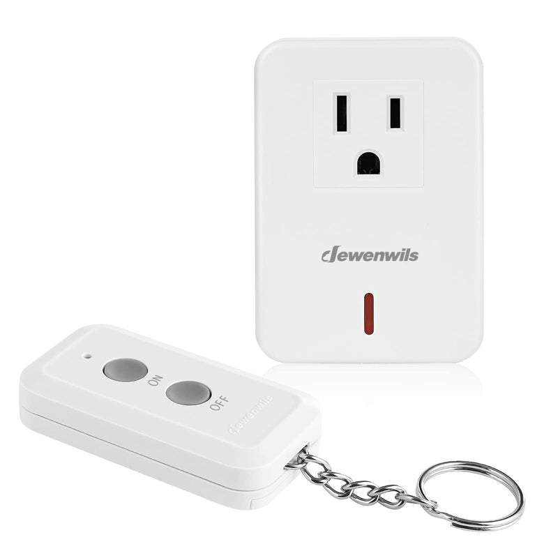 [Australia] - DEWENWILS Indoor Remote Control Outlet, Expandable Remote Light Switch Kit, Wireless On Off Power Switch, 100ft RF Range, Compact Design, White 