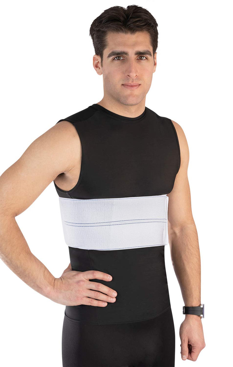 [Australia] - NYOrtho Elastic Rib Support Belt - Torso Compression Rib Brace Treatment Wrap for Natural Healing (Male - Fits 45"-60" Chest) 45-60 Inch (Pack of 1) Male 