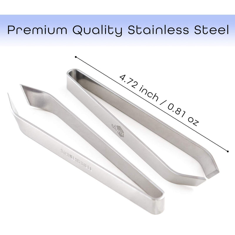 [Australia] - Premium Quality Fish Bone Tweezers - 2 Stainless Steel Slant Tweezers Set - Precision Grip Fish Deboning Twezeers 
