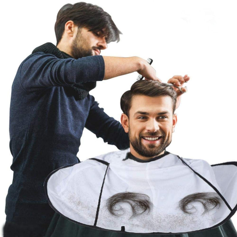 [Australia] - Hair Cutting Cloak Umbrella Cape Salon Barber for Salon and Home Stylists Use Adult (White) 