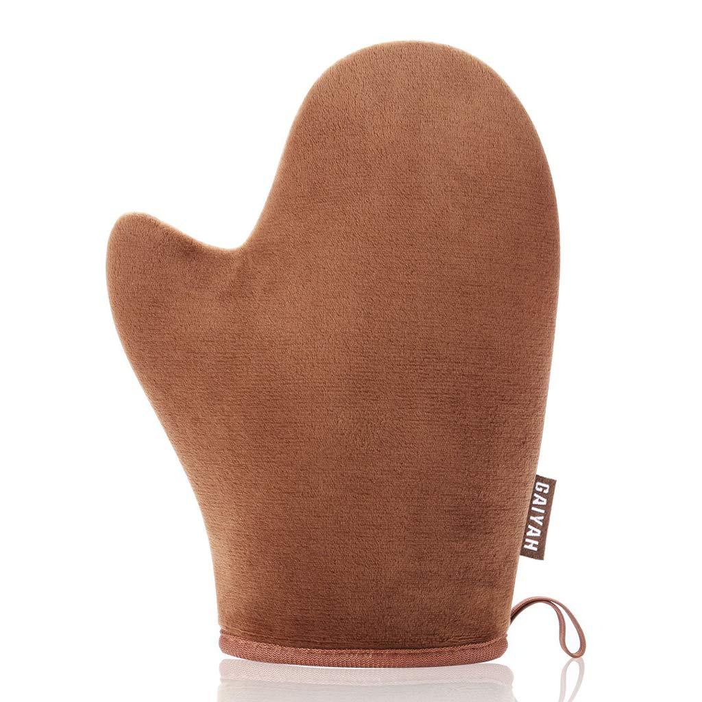 [Australia] - GAIYAH Self Tanning Mitt Applicator - Tanning Mitten Self Tanner Mitt Applicator Tanning Mitts Self Tanner With Thumb Ultra Soft Tanning Glove For Self Tan Mitt Applicator Tan Mitt-Brown 