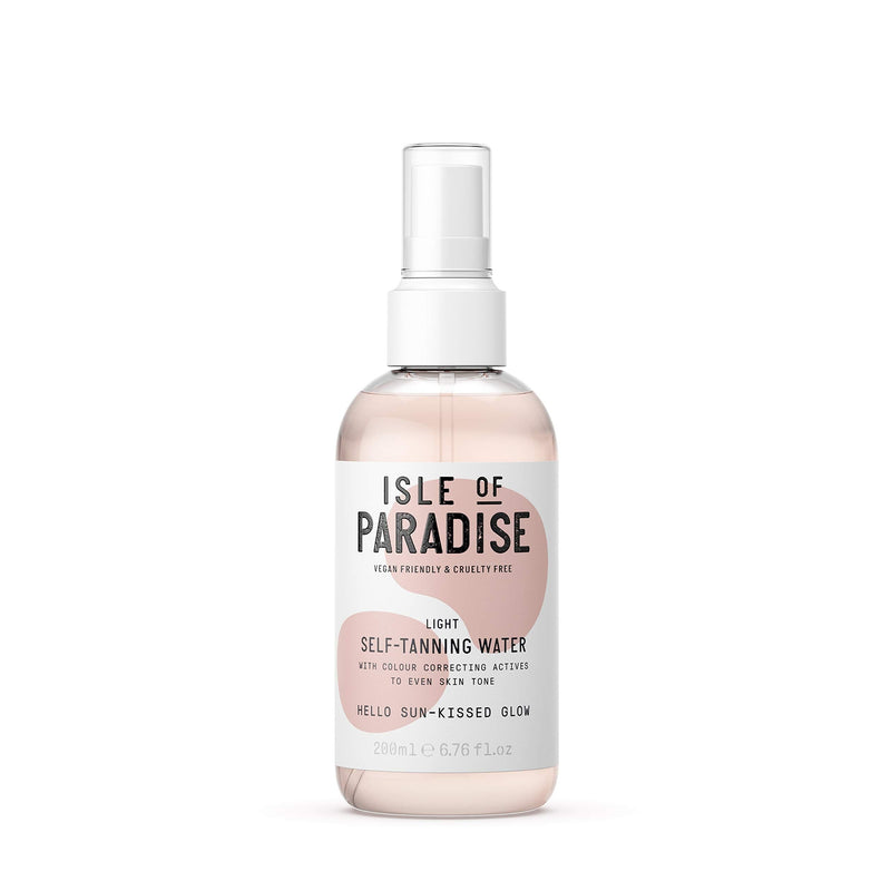 [Australia] - Isle of Paradise Fake Tan Water Light (200 ml) Hydrating Self Tanning Water Natural Ingredients & Vegan 