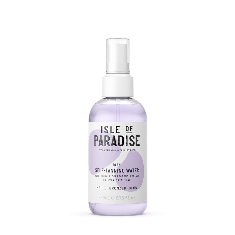 [Australia] - Isle of Paradise Fake Tan Water Dark (200 ml) Hydrating Self Tanning Water Natural Ingredients & Vegan 