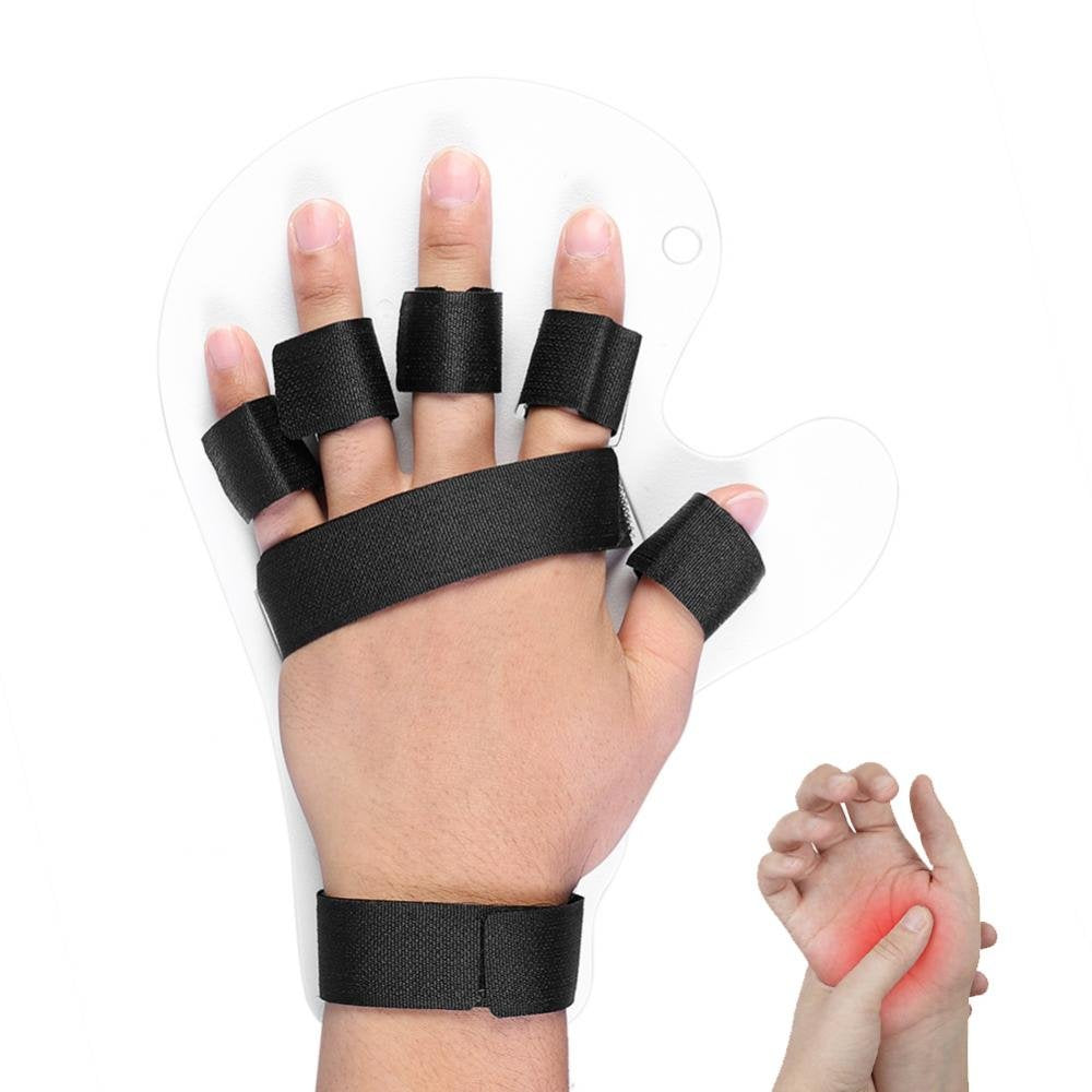 [Australia] - ZJchao Finger Orthotics, Extended Type Fingerboard Stroke Hand Splint Training Support White 