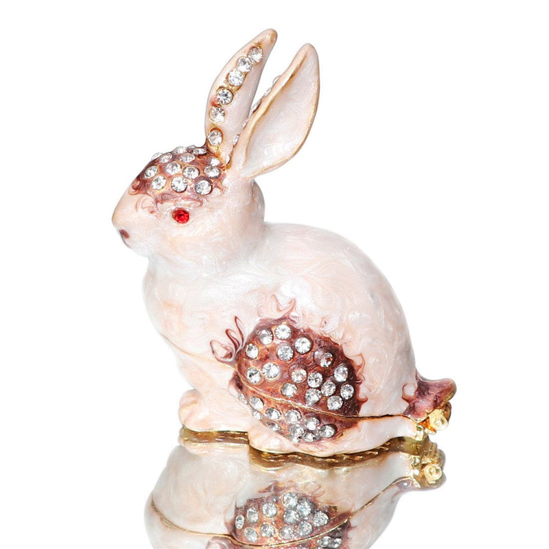 [Australia] - Waltz&F Trinket Box rabbit Hinged Hand-painted Figurine Collectible Ring Holder 