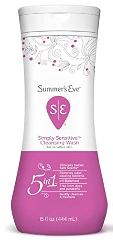 [Australia] - Summer's Eve 5 in 1 Simply Sensitive Feminine Cleansing Wash for Sensitive Skin, 15.0 FL OZ 