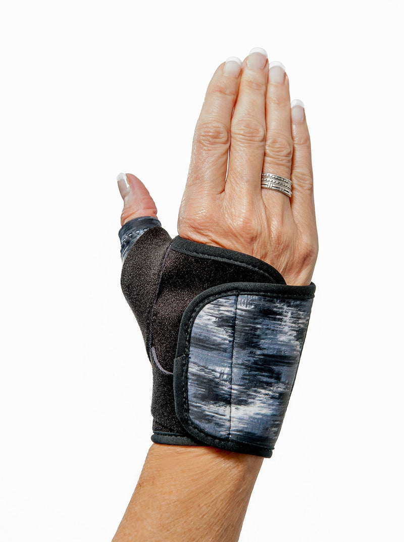 [Australia] - 3-Point Products 3pp Design Line Thumb Arthritis Splint, Moderate Support for CMC Joint Pain, Right Hand, Size Medium, Brushed Black Pattern Right/Medium 