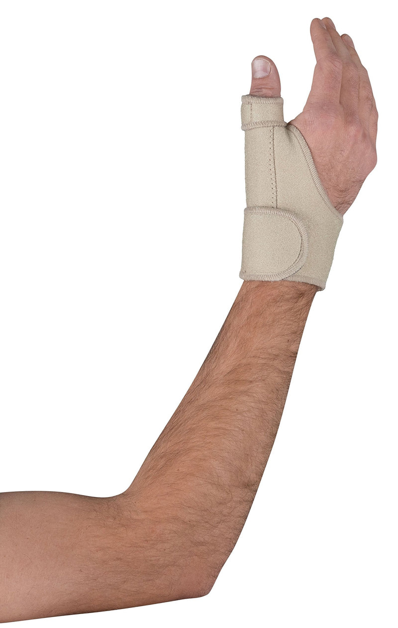 [Australia] - Blue Jay An Elite Healthcare Brand Adjustable Thumb Support with Stabilizing Stay for Thumb, Trigger Finger, Pain Relief, Arthritis, Tendonitis, Sprained and Carpal Tunnel Supporting - Small & Medium Beige Small/Medium 