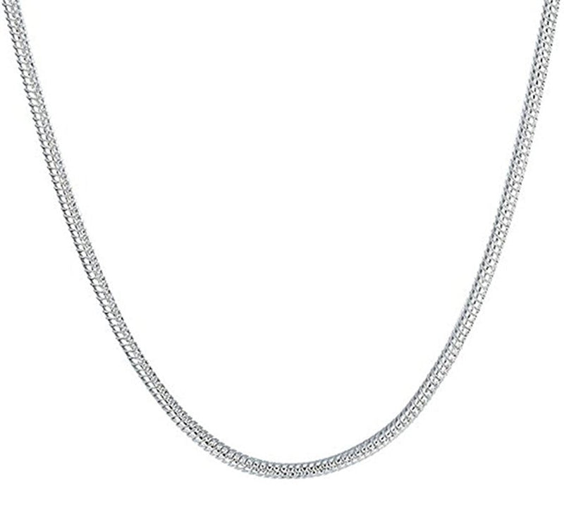 [Australia] - Greendou Fashion Jewelry 3 Pieces 925 Sterling Silver 2mm Snake Chain Necklace (16 Inch) 16 Inch 