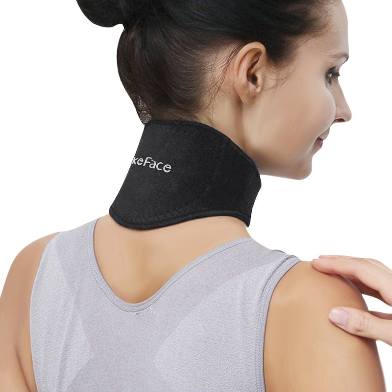 [Australia] - Neck Brace,Neck Support Brace Neck Pain Relief Strap Self Heated Natural Physical Therapy Healing Neck Wrap for Men Women Flexible Cervical Collar Neck Pain Relief Stiffness Travel Brace 