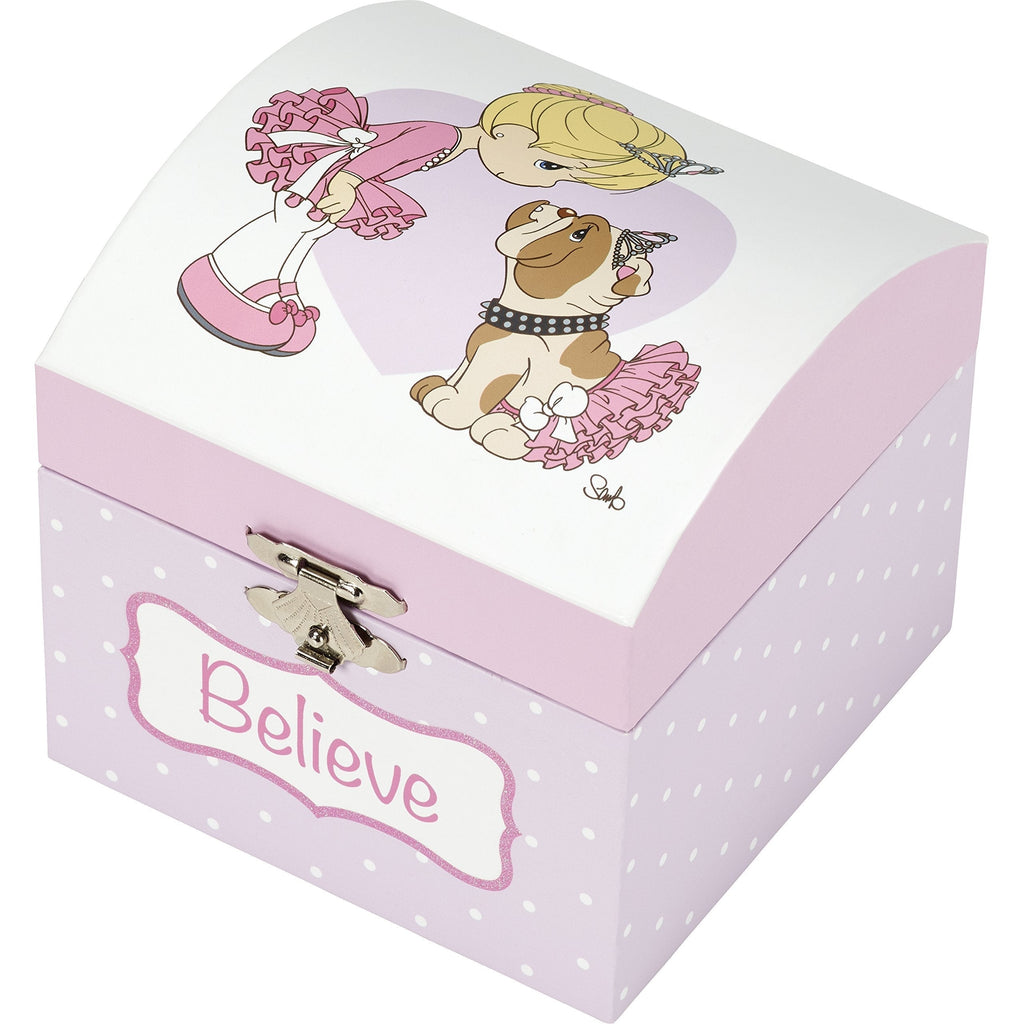 [Australia] - Precious Moments Believe Jewelry Box, One Size, Multicolor Ballerina Box 