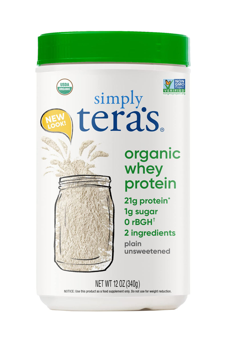 [Australia] - Grass Fed Organic Whey Protein - Organic Plain Unsweetened 12 Ounce (340 Grams) Pwdr 
