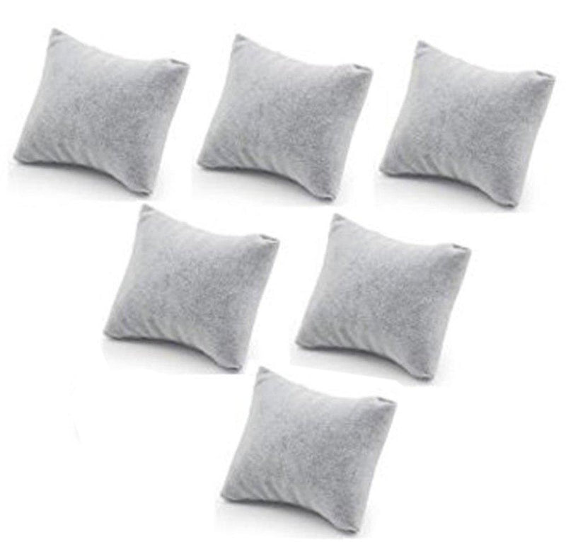 [Australia] - mollensiuer 6 Pieces Velvet Watch Bangle Bracelet Pillow Jewelry Displays for Home Store Showcase, Grey 
