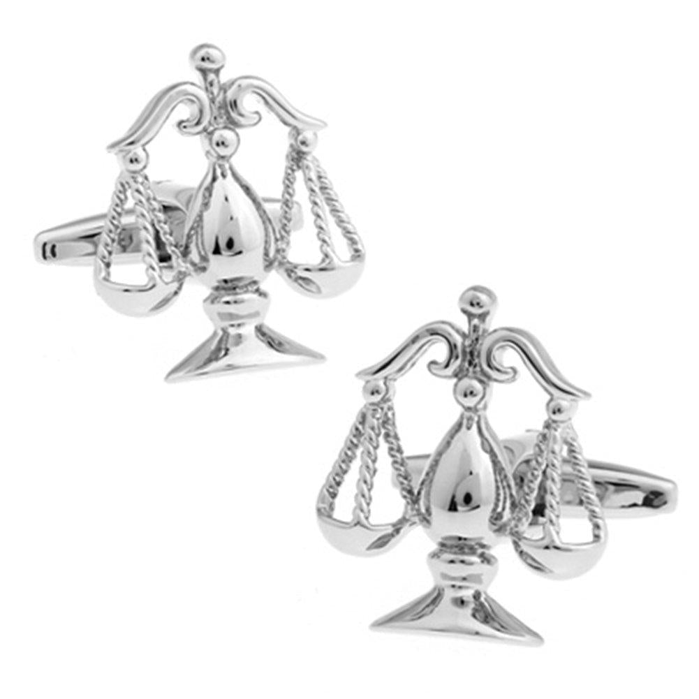 [Australia] - Libra Judge Lawyer Scales of Justice Cufflinks Silver 