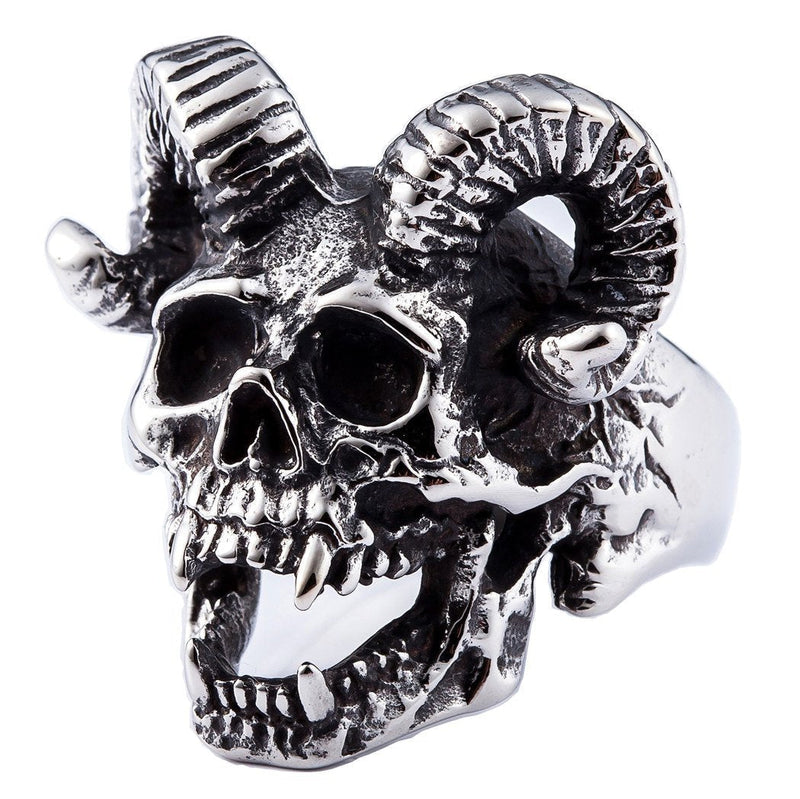 [Australia] - ZMY Home Genuine Stainless Steel Ring Jewelry for Men Fashion Punk Biker Skull Rings A 7 