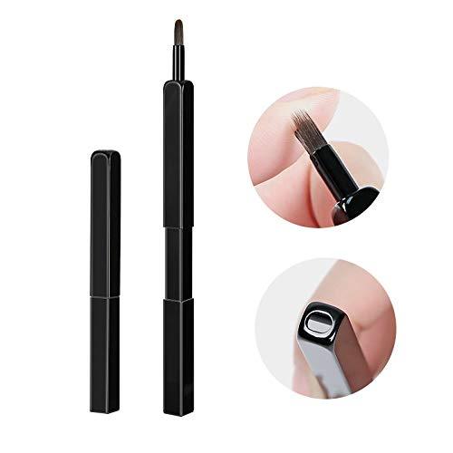 [Australia] - Exquisite Professional Lip Brush Applicators-Retractable Lipstick Brushes- Lipstick Gloss Makeup Brush Tool For Women and Girls (Black) Black 