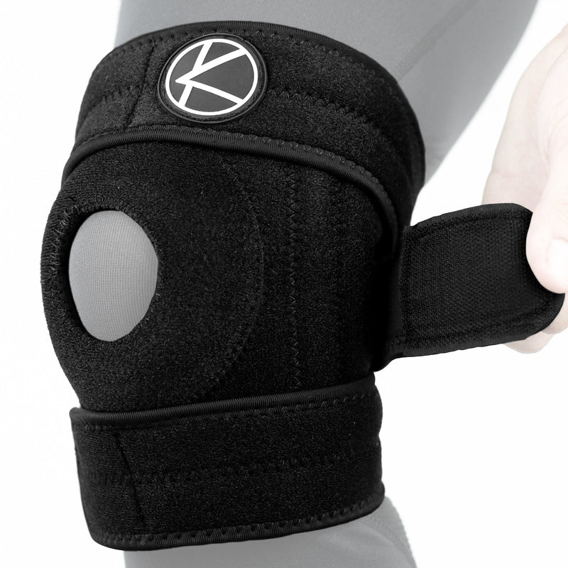 [Australia] - Plus Size Copper Knee Brace for Women and Men - Open Patella Adjustable Knee Brace with Side Stabilizers. Copper Knee Brace for Meniscus Tear, Knee Pain & Arthritis in Sizes XL-6XL Black Size 2 (XL/2XL/3XL): Knee 16'' - 21'' 