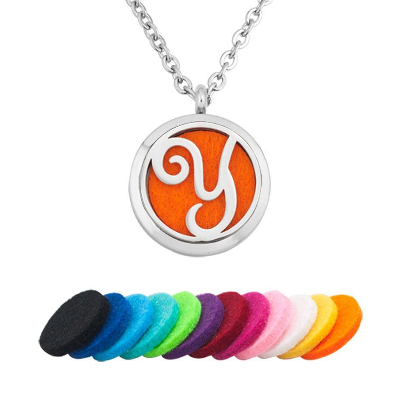 [Australia] - SUNWIDE Initial Letter A-Z Essential Oil Diffuser Necklace Locket Pendant 