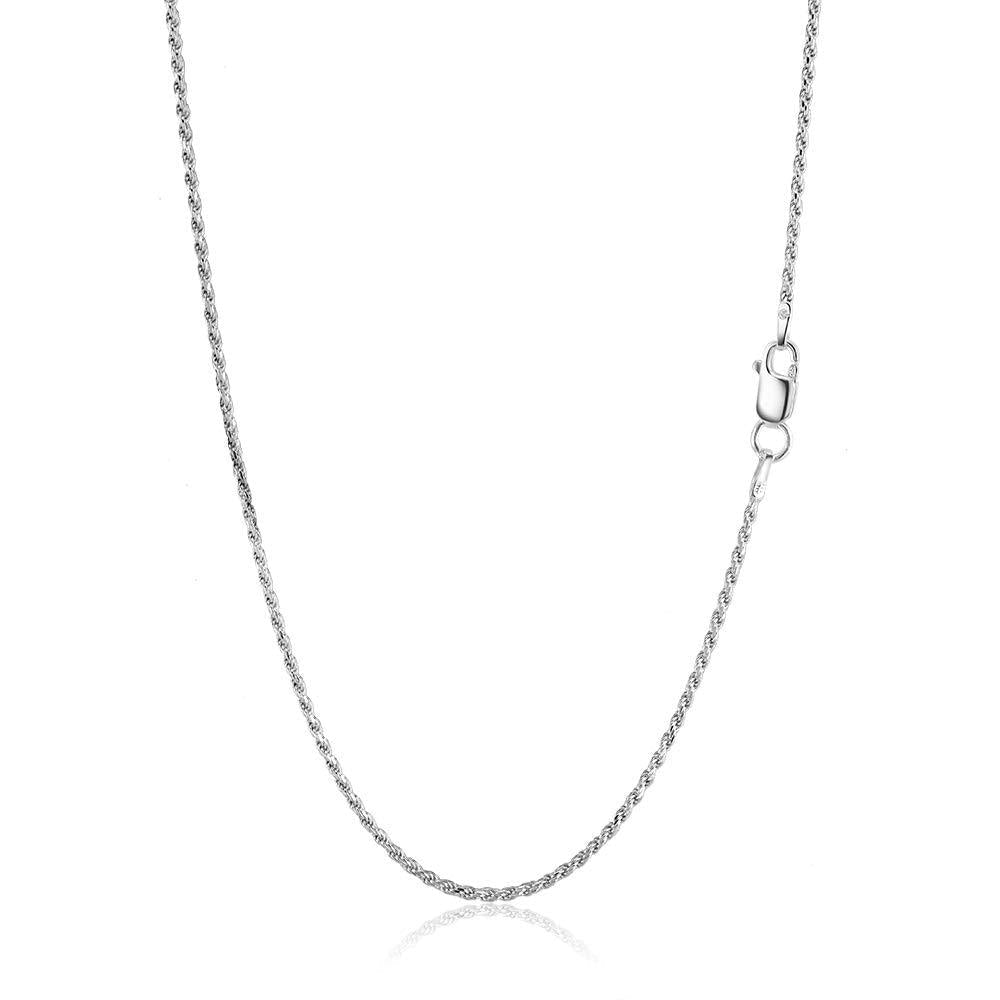 [Australia] - H & I Jewelers Sterling Silver 925 Italy Diamond Cut Rope Chain 1.2MM - 2.5MM 16" - 24" 1.2MM- 24" 