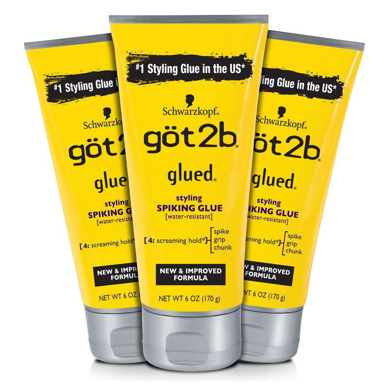 [Australia] - Got2b Glued Styling Spiking Hair Glue, 6 Ounce (Count of 3) 