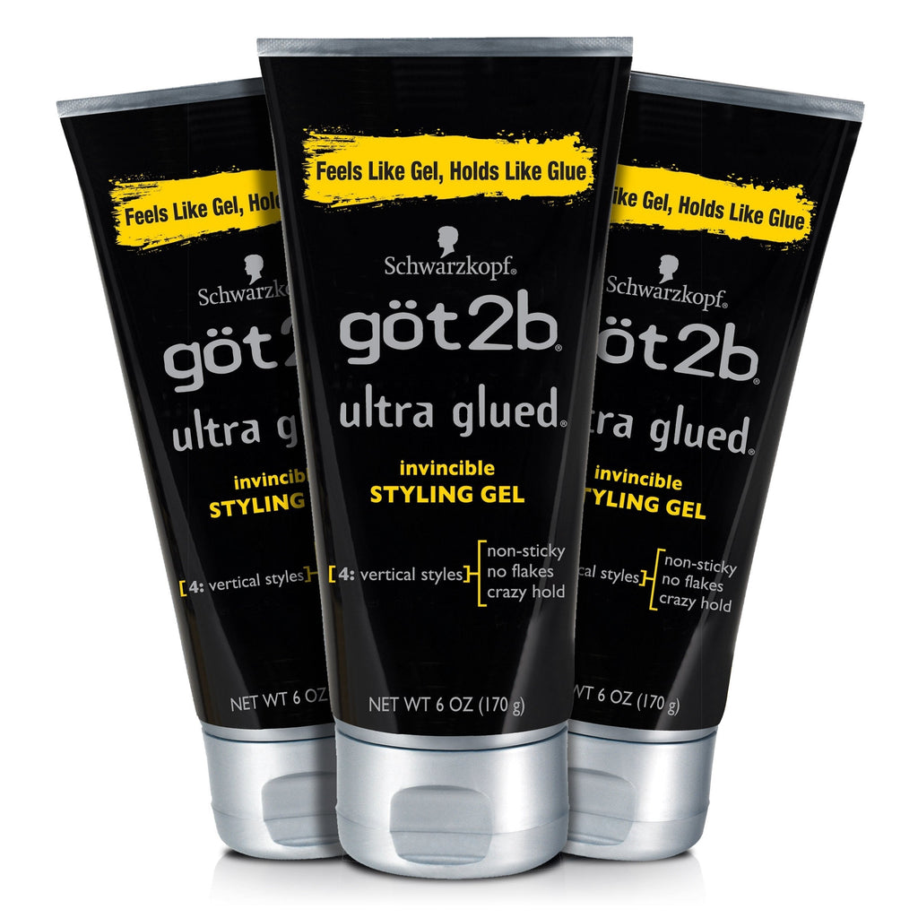 [Australia] - Got2b Ultra Glued Invincible Styling Hair Gel, 6 Ounce (Pack of 3) 3Pack 