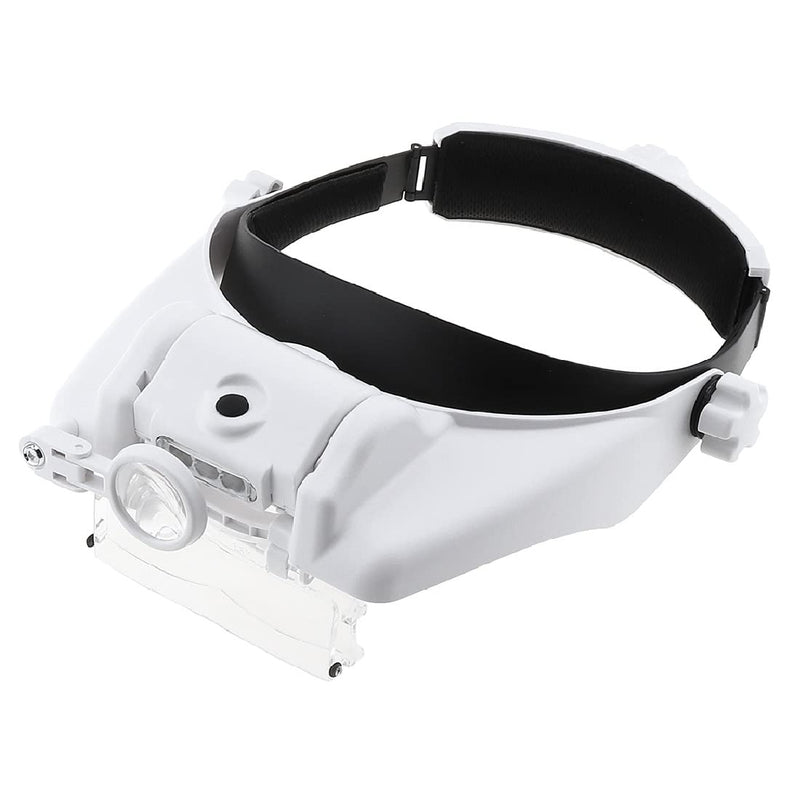 [Australia] - Lighted Head Magnifying Glasses Visor Headset with Light - Headband Magnifier Loupe Hands-Free for Close Work,Sewing,Crafts,Reading,Repair,Jewelry (1.5X to13.0X) 1.5X - 13X 