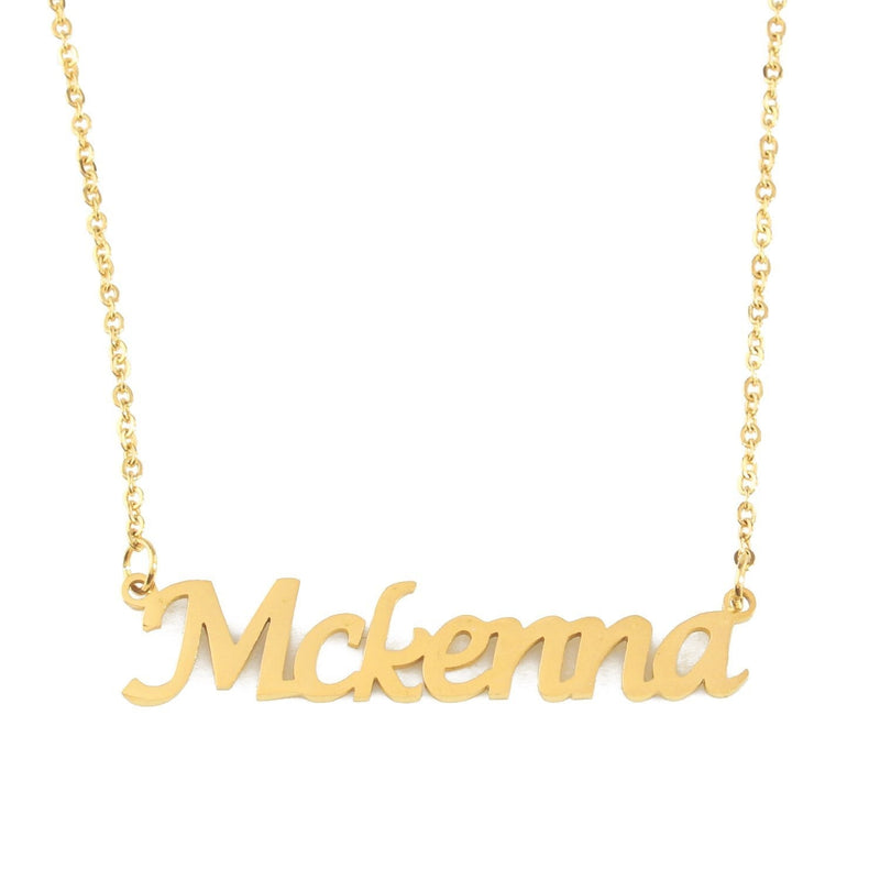 [Australia] - Mckenna Name Necklace 18ct Gold Plated Personalized Dainty Necklace - Jewelry Gift Women, Girlfriend, Mother, Sister, Friend, Gift Bag & Box 
