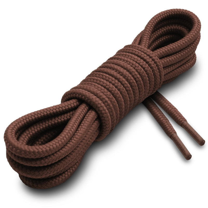 [Australia] - Miscly Round Shoelaces [1 Pair] 5/32" Thick - For Shoes, Sneakers & Boots 27" Brown 