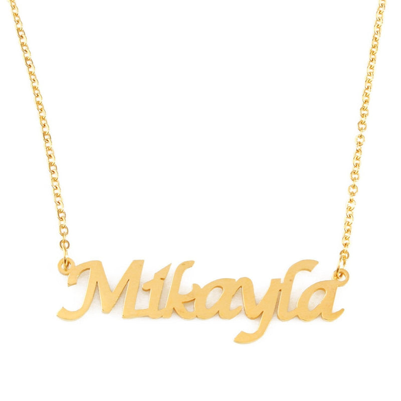 [Australia] - Mikayla Name Necklace Personalized 18ct Gold Plated Dainty Necklace - Jewelry Gift Women, Girlfriend, Mother, Sister, Friend 