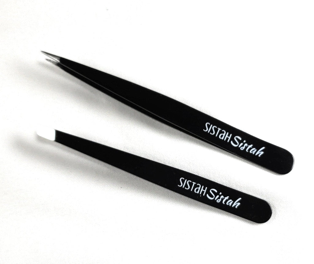 [Australia] - Sistah Sistah 2pc Professional Tweezer Set Slanted & Pointed 