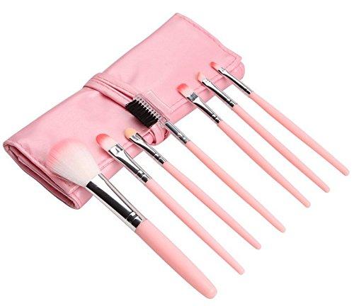 [Australia] - WOIWO 7PCS Premium Makeup Brush Set Foundation EyeShadow Powder Makeup Brush Tools (Pink) 