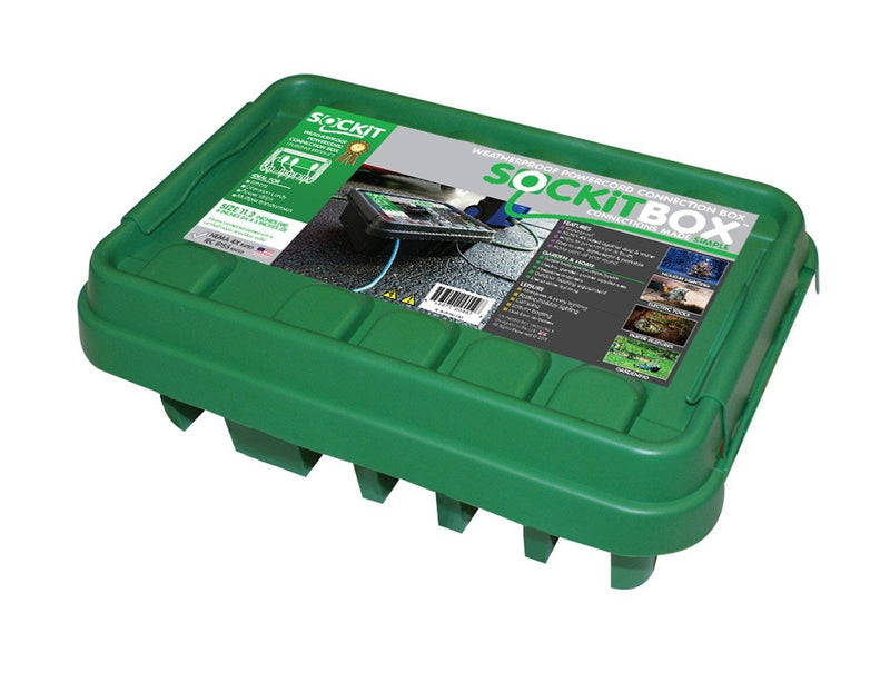 [Australia] - SOCKiTBOX 100533215 Weatherproof Green Medium Box, White 