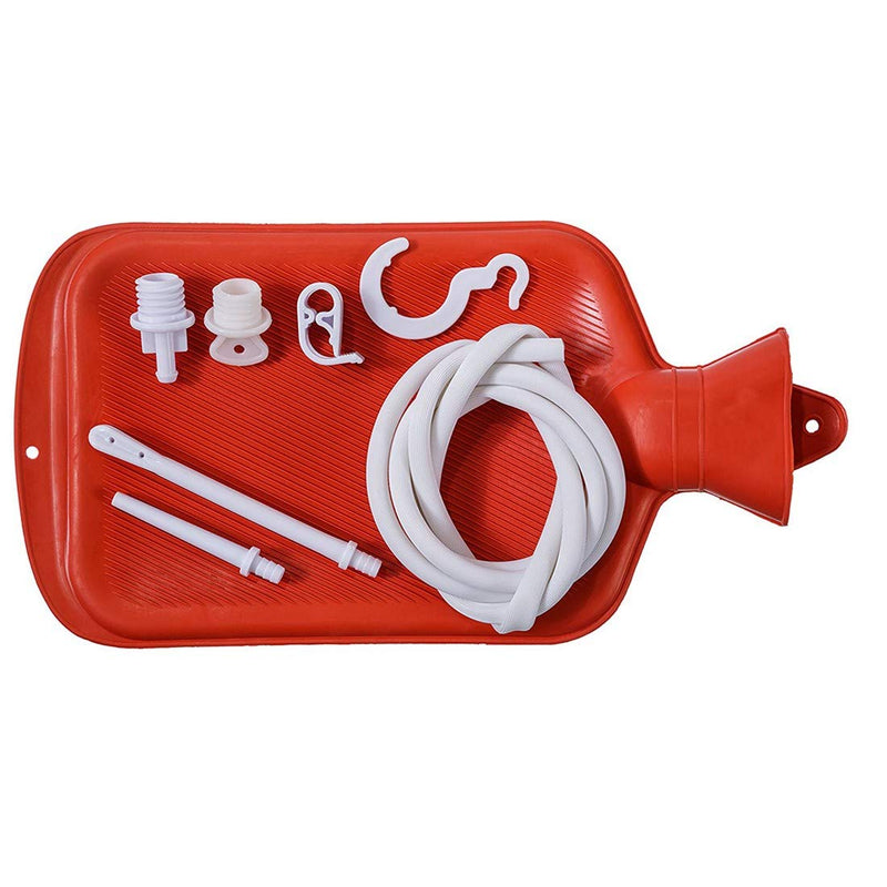 [Australia] - Rubber Douche/Enema Bag, Hot Water Bottle Combination System Kit for Men and Women, Reusable Colonic Kit Used for Coffee and Water Manual Pressure Enema 