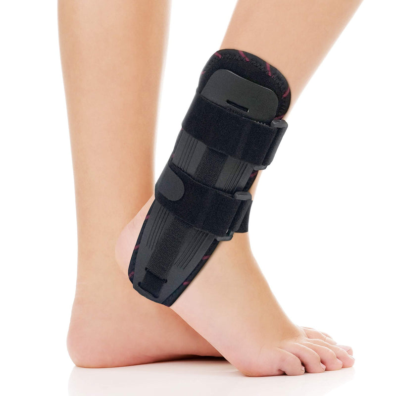 [Australia] - ORTONYX Ankle Stabilizer Brace Stabilizing Stirrup Splint - One Size Fits Most - Black 