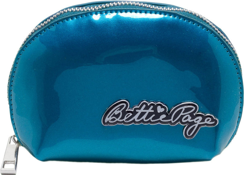 [Australia] - Glossy Blue Bettie Page Makeup Bag - Sourpuss Brand 