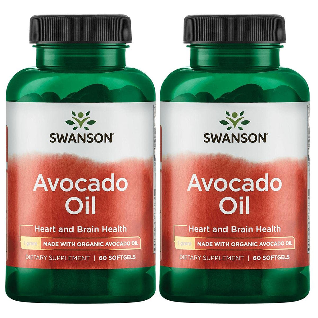 [Australia] - Swanson Avocado Oil Made with Organic Avocado Oil 1 g 60 Sgels 2 Pack 