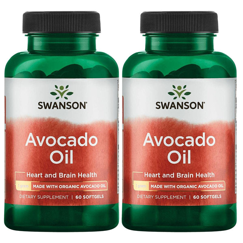 [Australia] - Swanson Avocado Oil Made with Organic Avocado Oil 1 g 60 Sgels 2 Pack 