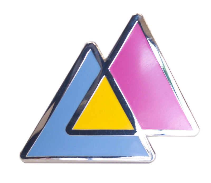 [Australia] - Applicable Pun Pansexual Flag Pan Triangles Pink Yellow and Blue Enamel Pin 