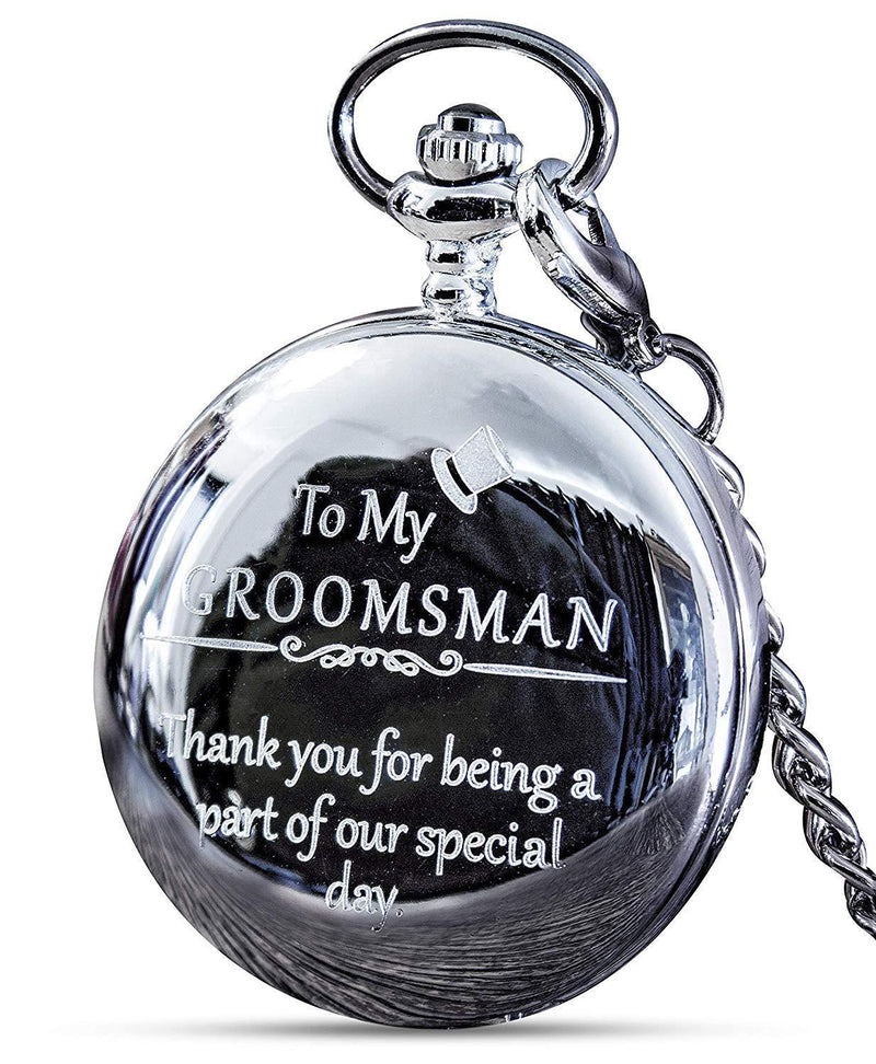 [Australia] - Groomsmen Gifts for Wedding or Proposal - Engraved"to My Groomsman" Pocket Watch - Luxury Wedding Gift Groomsman - 1 Set 