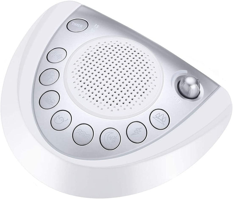[Australia] - White Noise Machine Raynic Sound Machine Portable Sleep Machine with 24 Natural Soothing Sounds, Timer, USB Port, Headphone Jack for Baby, Kids, Adults, Travel, Office, Home (Silver) Silver 