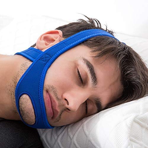 [Australia] - VANVENE Stop Snoring CPAP Chin Strap and Anti Snoring Solution,Adjustable Anti-Snore Supporter Device (Blue Strap) 