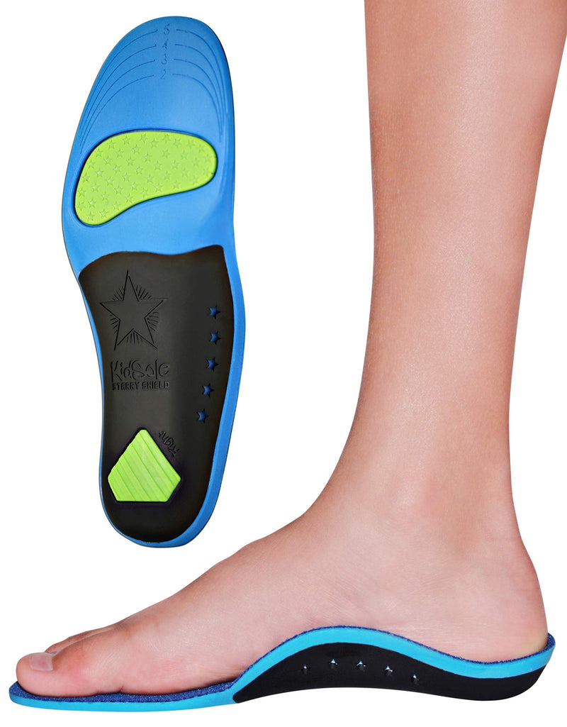 [Australia] - Children's Memory Foam Starry Shield Arch Support Insole for Comfort, Cushion & Arch Support by KidSole ((24 cm) Kids Size 2-6) (24 CM) Kids Size 2-6 