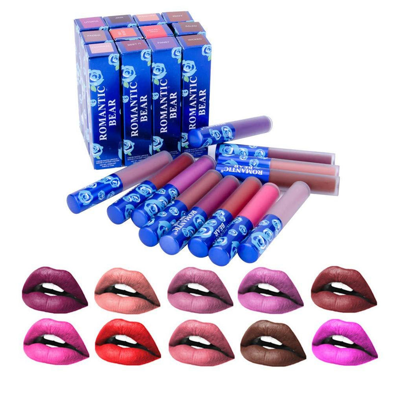 [Australia] - 12 Colors SuperStay Matte Ink Liquid Lipstick,Waterproof Long Lasting Durable Matte Liquid Lipstick Set 