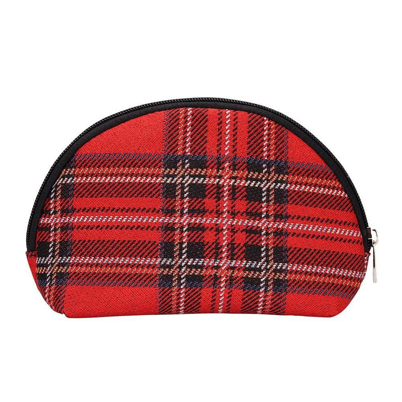 [Australia] - Signare Tapestry cosmetic bag makeup bag for Women with Red Royal Stewart Tartan Design (COSM-RSTT) 