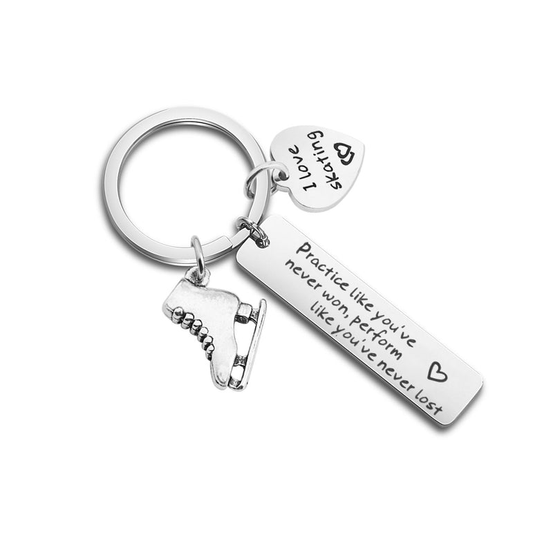 [Australia] - Gzrlyf Skating Keychain Figure Skating Keychain Ice Skating Jewelry Ice Skater Keychain Ice Dancing Keychain Skating Coach Gift Skate Lover Gift Gift for Skater 