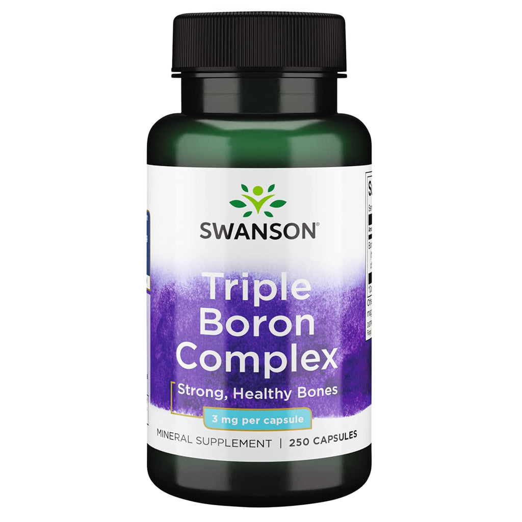 [Australia] - Swanson Triple Boron Complex - Natural Bone Health & Joint Support - Mineral Supplement Featuring Citrate, Aspartate & Glycinate - (250 Capsules) 1 