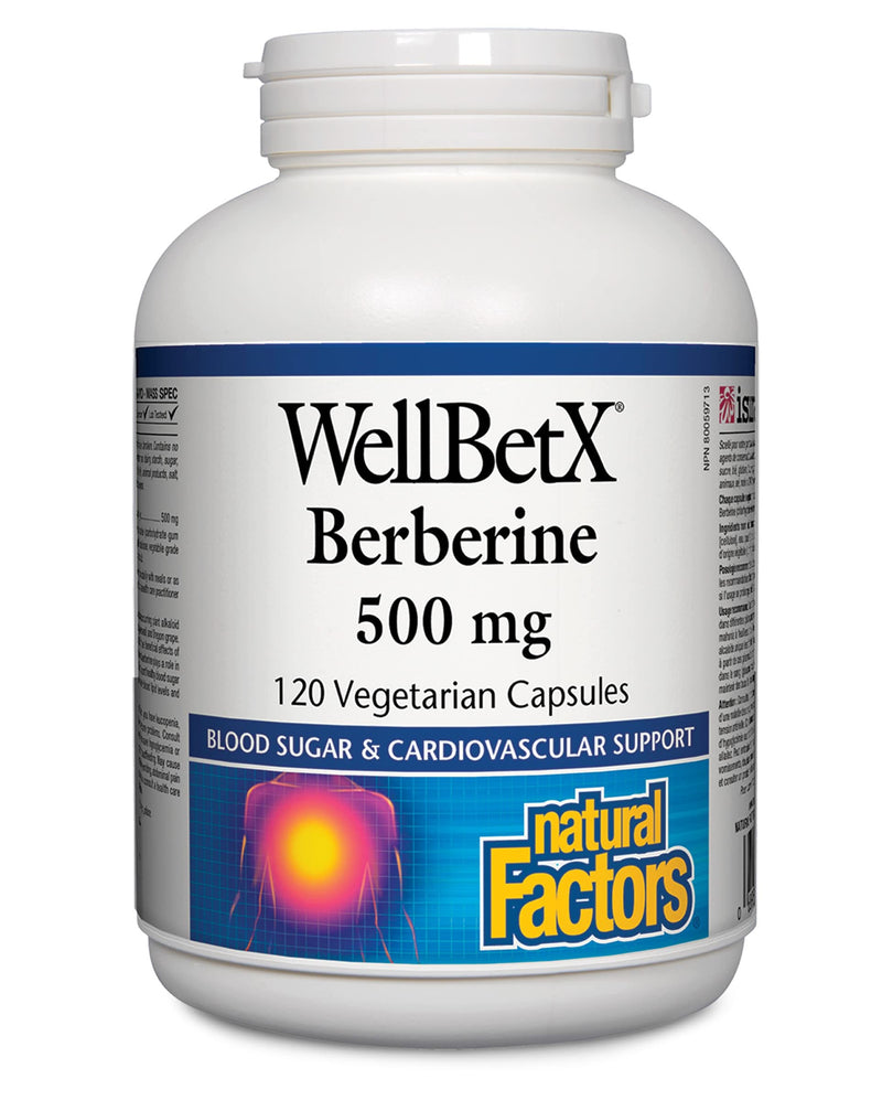 [Australia] - Natural Factors, WellBetX Berberine, 500 mg, 120 Count (Pack of 1) 