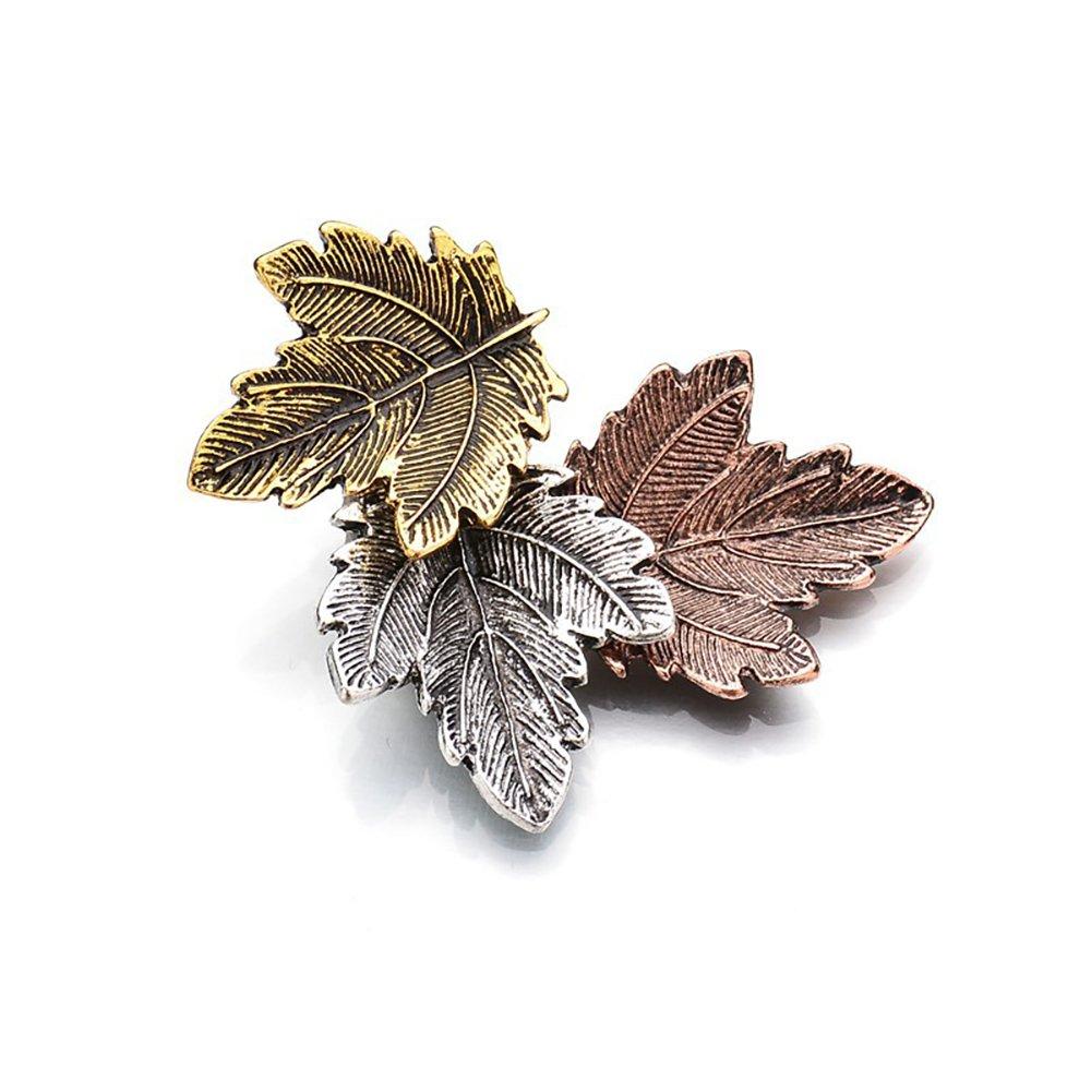 [Australia] - Vintage Broches Girls Pin Maple Leaf Brooch Bronze Brooches Pins Exquisite Collar for Women Dance Party Accessories 