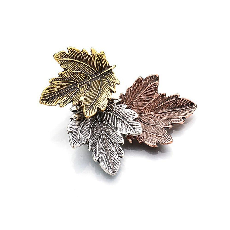 [Australia] - Vintage Broches Girls Pin Maple Leaf Brooch Bronze Brooches Pins Exquisite Collar for Women Dance Party Accessories 